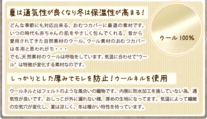 Nishikiの布おむつカバー 製品説明